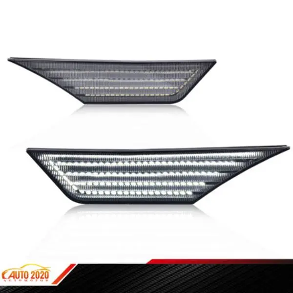 1 Pair LED Side Marker Lights, Smoke Switchback Signal Lamp, Durable LED Light, Factory Direct Fit For Honda Civic 2016-21, Pair Set