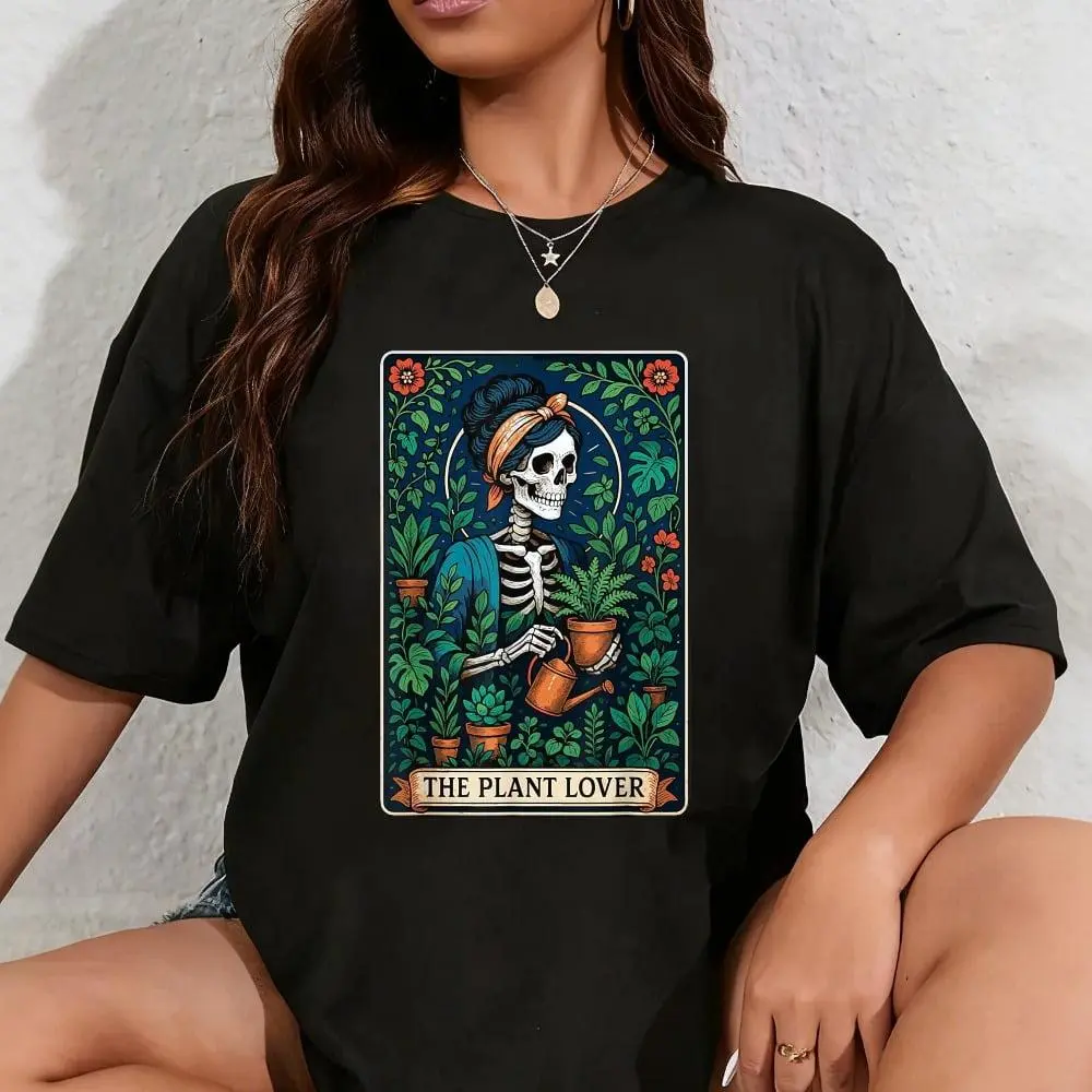 100% Cotton The Plant Lover Tarot Card T-Shirt