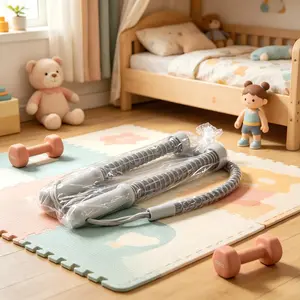 Portable Cordless Battle Rope, Space-Free Indoor Full-Body Fitness Rope gym accessories