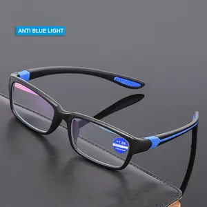 Ultralight TR90 Reading Glasses with Blue Light Blocking Feature for Presbyopia, Suitable for Men with Hyperopia, Available in Strengths +1.0, +1.5, +2.0, And +2.5.