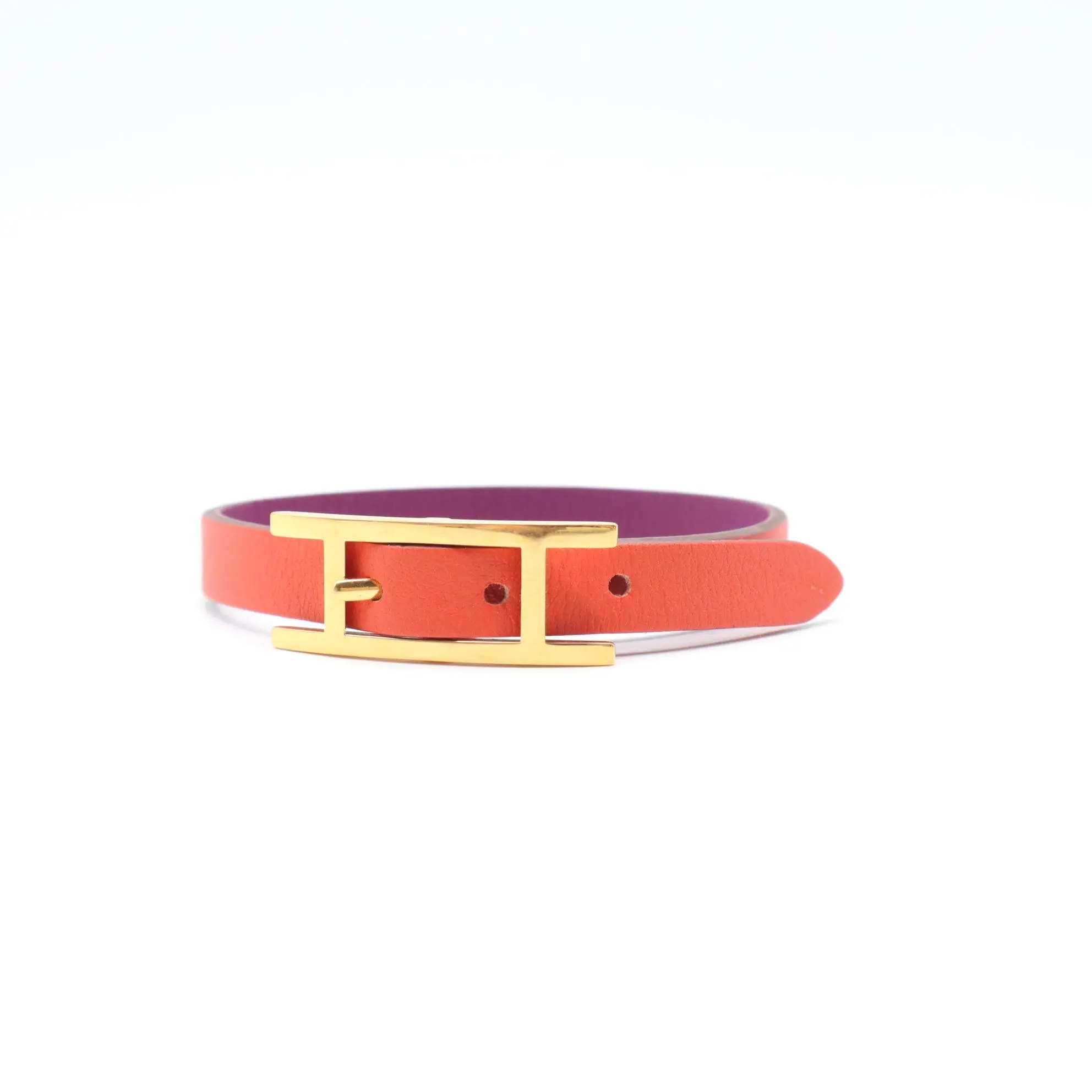 Pre-owned Hermes Behapi Double Tour Bracelet W21589