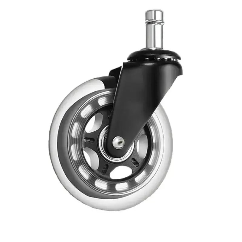 Smooth & Quiet Rolling Caster, Rollerblade Office Chair Wheel, Easy Installation Chair Wheels, Universal Furniture Hardware, Heavy Duty, Circular