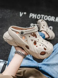 Hole shoes men's summer wear youth beach sports sandals non-slip outdoor driving anti-odor toe sandals