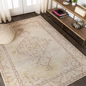JONATHAN Y Lila Modern Medallion Indoor Area Rug; for Living Room, Kitchen, Bedroom, Dining Room, Office