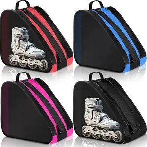 4 Pack Roller Skate Bag Large Capacity Breathable Ice Skate Bag with Adjustable  Strap Figure Accessories for Boys Girls Adults