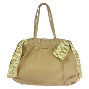 Pre-owned PRADA Snakeskin Shoulder Bags Ribbon Leather Python 2way Bag