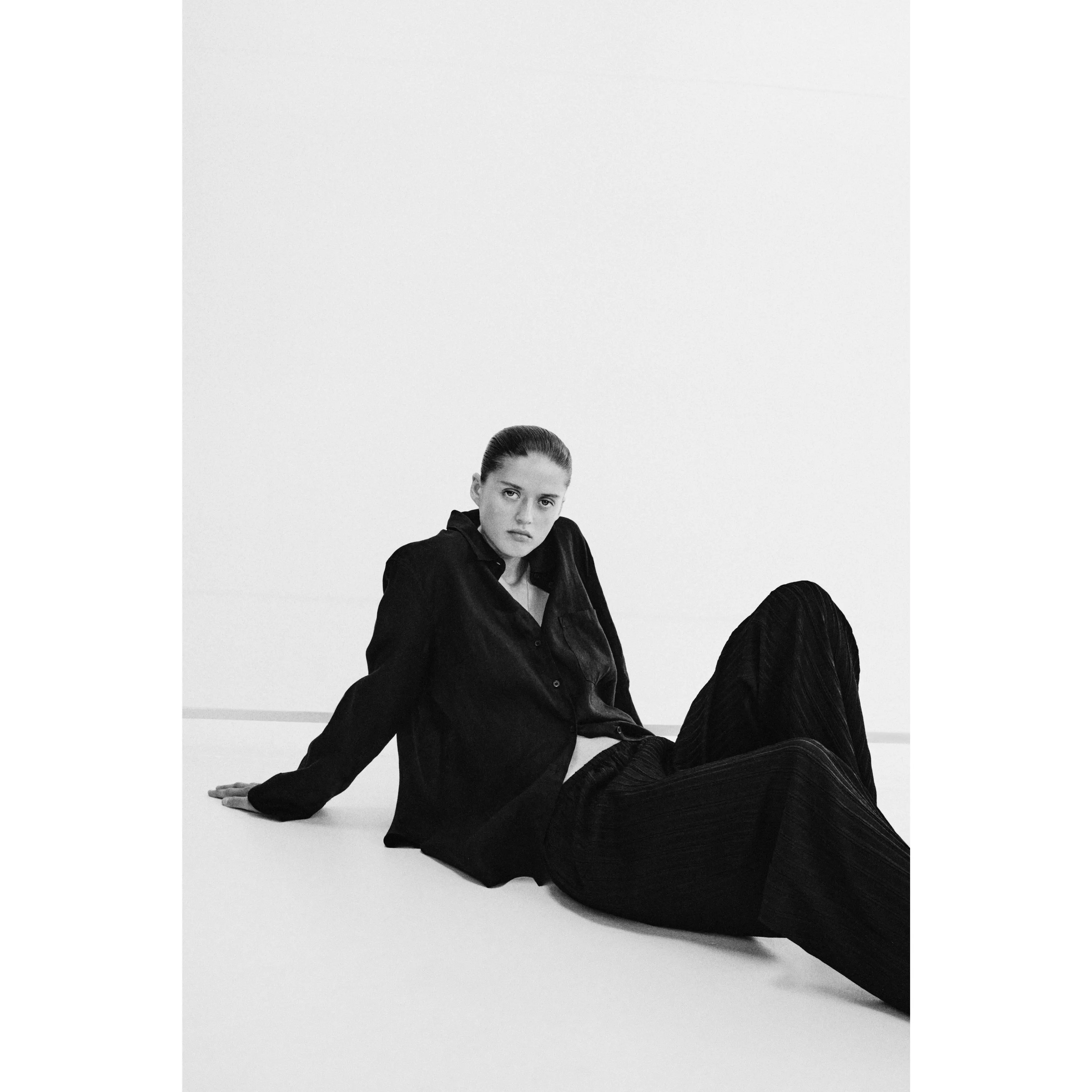 H&M Crinkled pull-on trousers