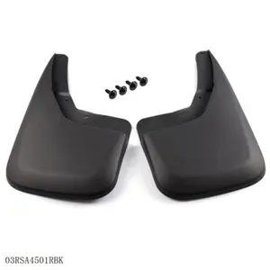 Fit For 2014-2016 Silverado Black Rear Mud Guards Splash Guards Molded Set 2Pcs