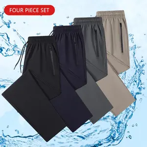 Men’s Summer 4-Pack Lightweight Breathable Athletic Pants – Moisture-Wicking, Durable Stitching, Perfect for Outdoor Activities and Hot Weather