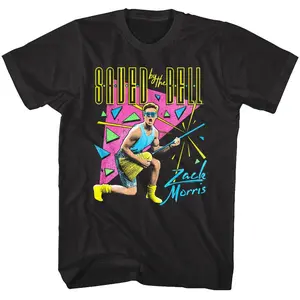 Saved by the Bell Zack Morris Air Guitar T-Shirt, Graphic TV Tee T-Shirt s