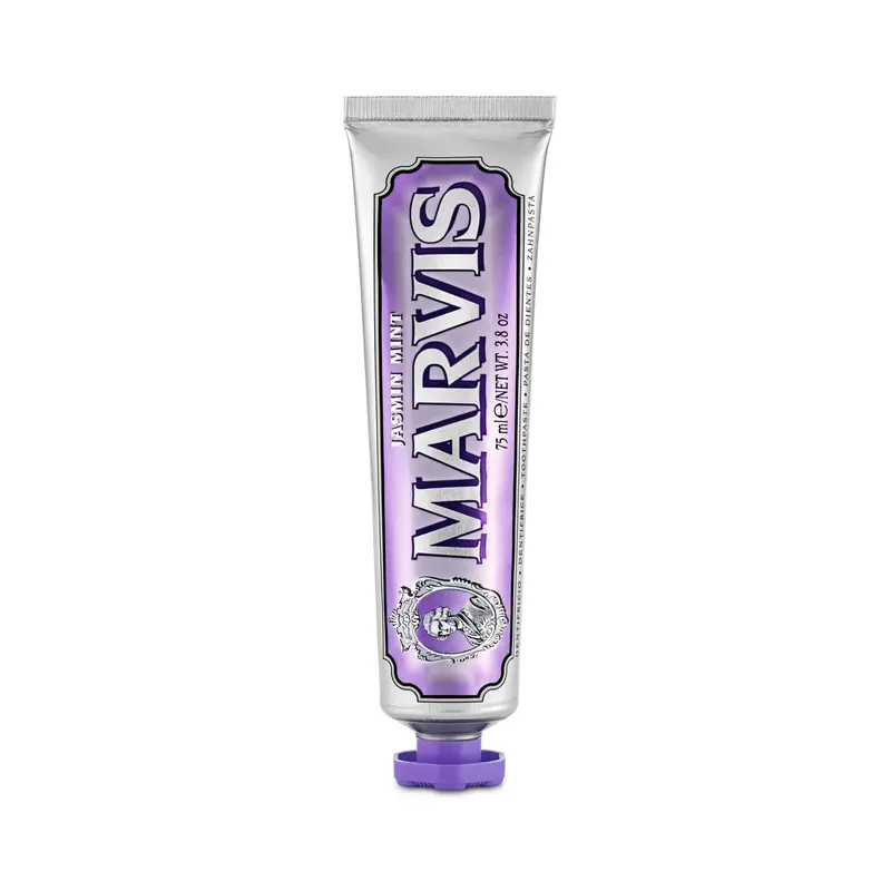 Marvis Jasmine Mint Oral Care Toothpaste, 75ml, Gentle & Effective, Plaque Removal, Gluten-Free, Aroma (Flavor) Breath Care Toothpastes for Adults