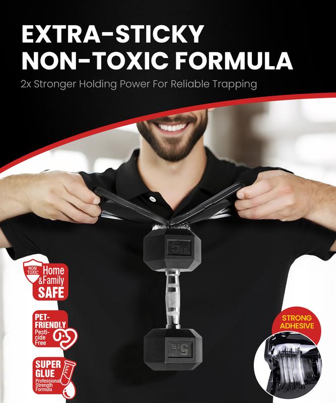 Wowcatch Indoor Sticky Glue Traps 16/24 Pack Assorted Sizes S/M/L Pet Safe Non Toxic with Bait Slot Effective for Mice Rats Roaches Ideal for Home Kitchen Pest Control