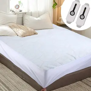 Electric Heating Mattress Pad Twin Queen Sizes 4 Heat Settings, 10 Hour Auto Shut-Off, ETL Certified, Breathable Heating Mattress Pad with Deep Pockets, White