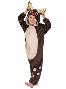Cute Animals Costume Outfit for Unisex Kids - Halloween Cosplay Dress Up with Padded Hood & Expressive 3D Details Perfect for Quick Costume Changes