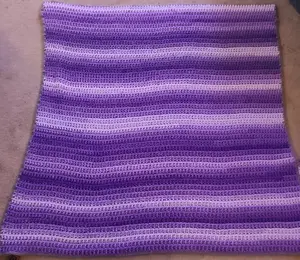 Handmade Ombre Throw Crochet 4x5 ft