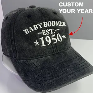 Personalize Baby Boomer 1946- 1964 Customize Hat, Boomer Cap, Proud Boomer Generation Perfect Gift For Dad Low Profile Dad Hat-Pigment Dyed