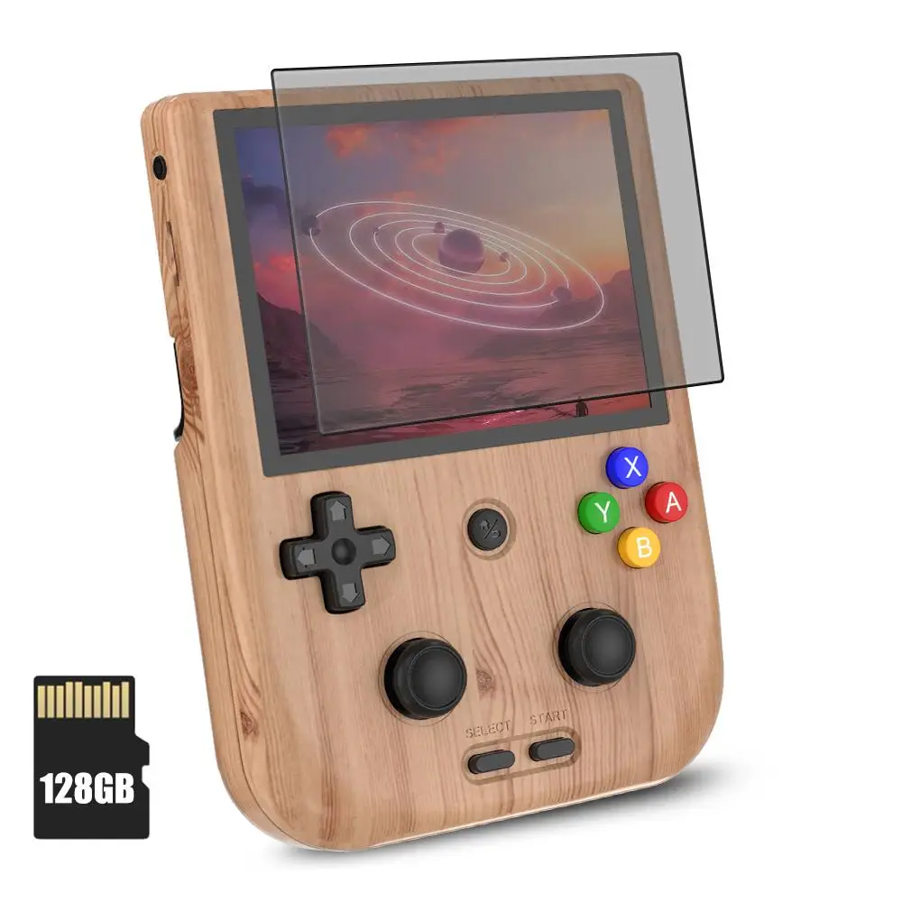 Anbernic RG405V Handheld Game Console for Summer, 4.0 Inch IPS Touch Screen Game Console, Portable Game Console with Game Card & Screen Protector & Ty