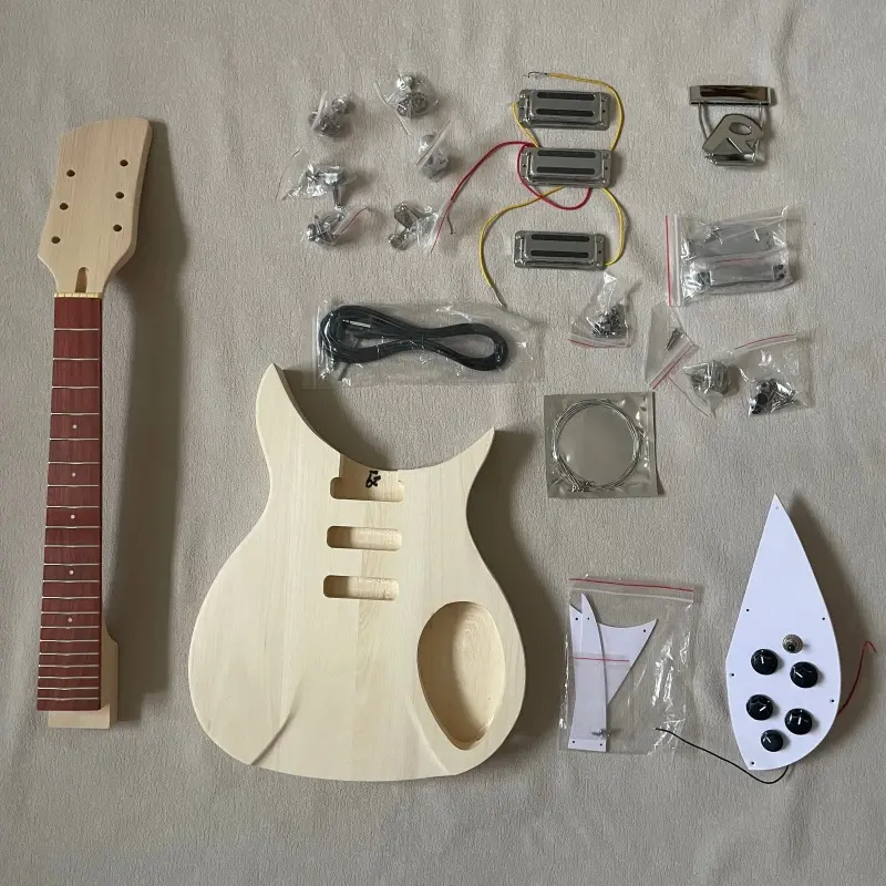 DIY Electric Guitar Kit For 325 Style  Basswood Body Maple Neck Rosewood Fingerboard R Tail Bridge
