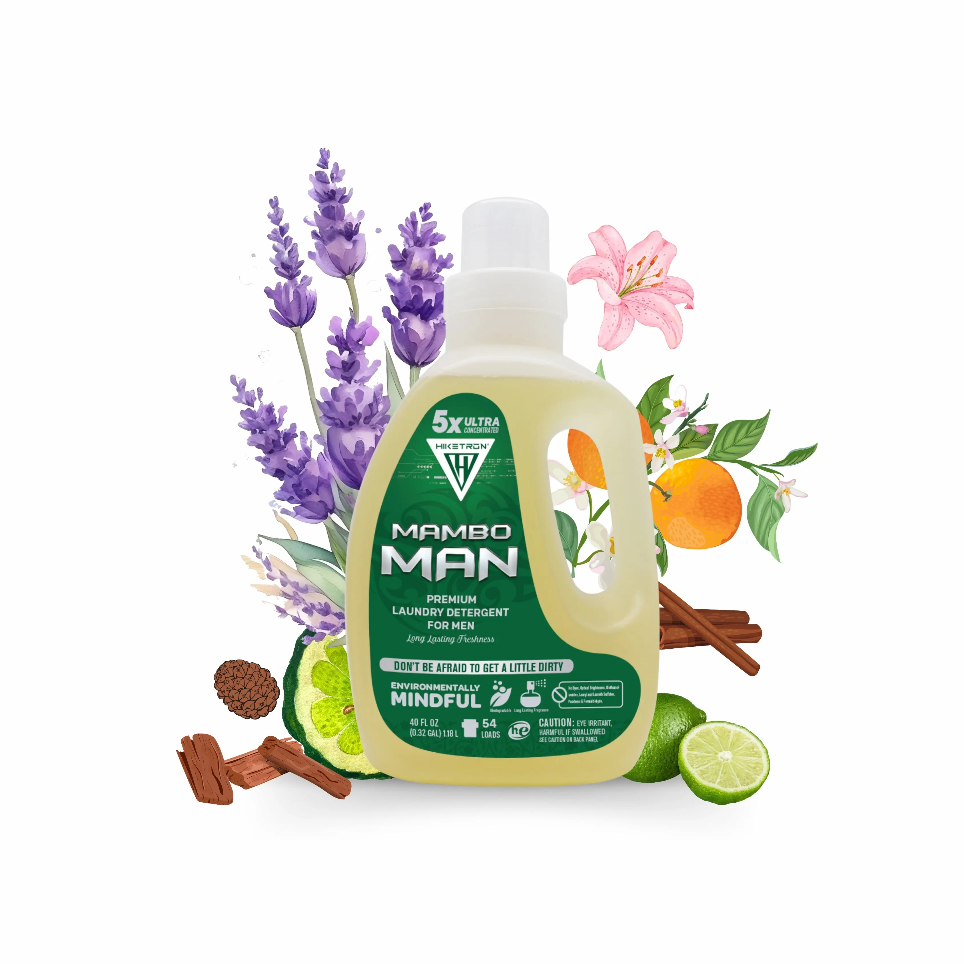 Hiketron Mambo Man Long-Lasting Masculine Scent Laundry Fragrance Detergent - Premium Liquid Wash for Baby & Maternity Care