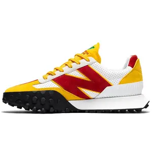 CASABLANCA x New Balance XC-72 Retro Low-Top Sneakers for Men and Women – Suede and Pigskin, White Yellow Red Verifiable, with credentials and supporting global authentication