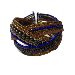 Beaded Wire Bracelets in Many Colors - Choose Your Style - Bangle Jewelry