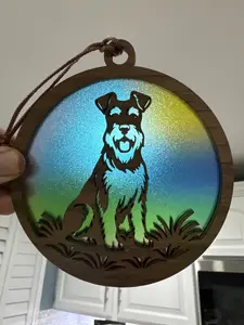 Schnauzer Suncatcher for Sunny Window