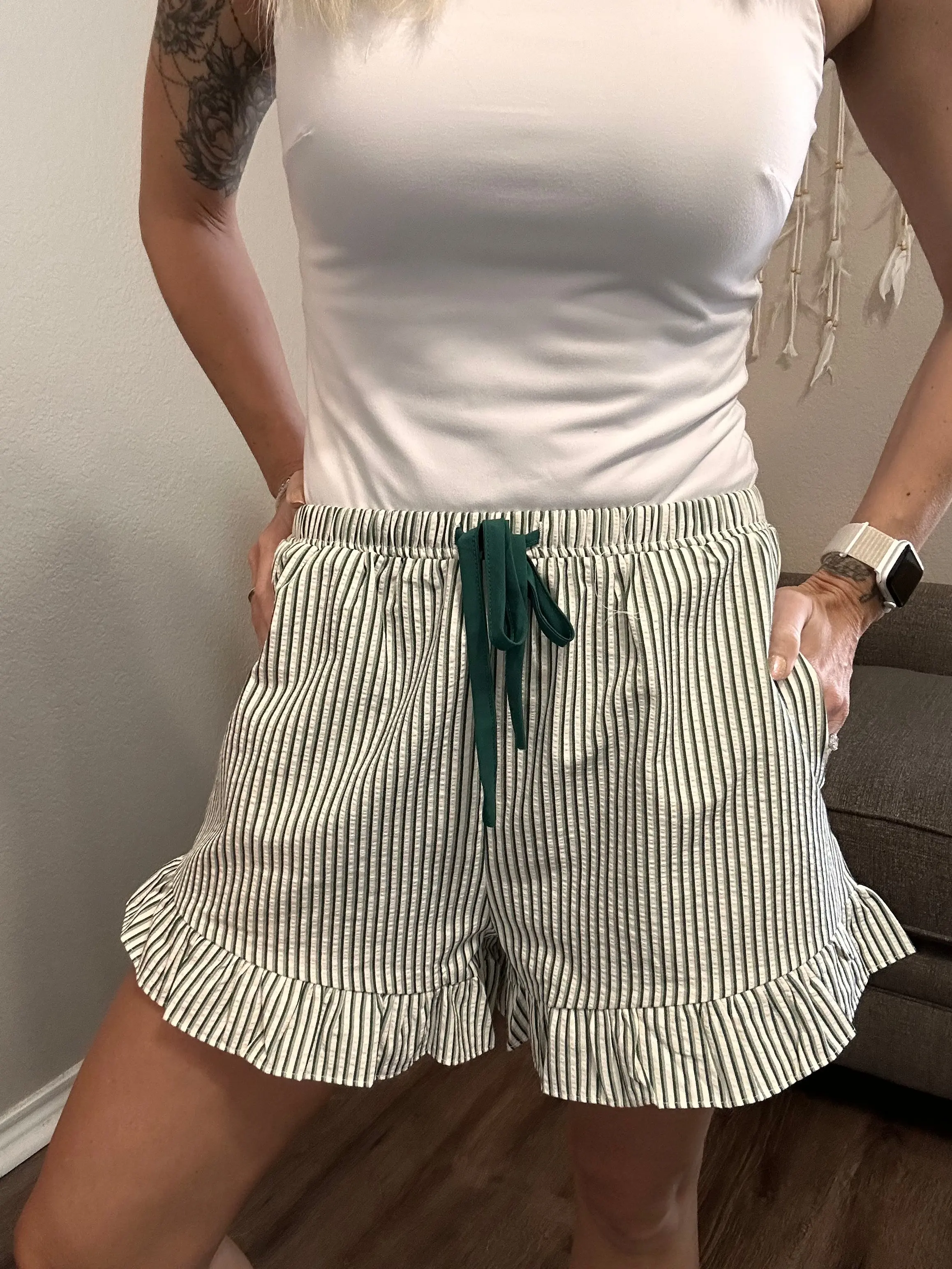 Sweet Stripe Ruffle Shorts Sweet Stripe Ruffle Shorts