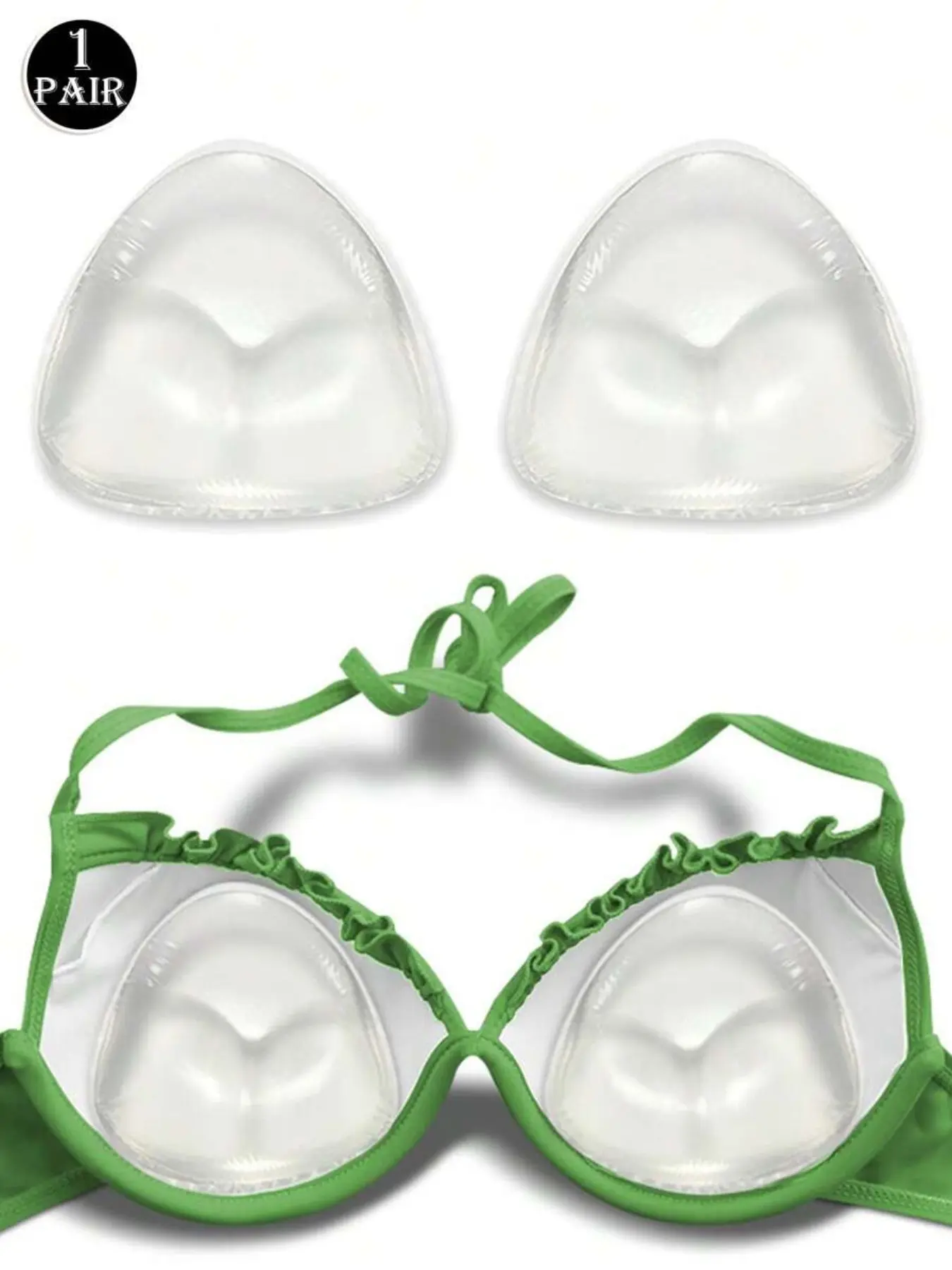 Waterproof Push-Up Bra Pad, Invisible Transparent Design, Full Coverage, Loose-Fitting, Ideal for Swimming & Sports, Spring & Fall, Invisible Adhesive Bra, Underwear
