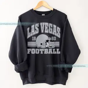 [Sale Up To 50%] Las Vegas Football Vintage Crewneck Sweatshirt, Retro Las Vegas Football Shirt, Las Vegas Football Christmas Raider Fan Gift, Gift For Fan, Trendy USA Cotton Fabric
