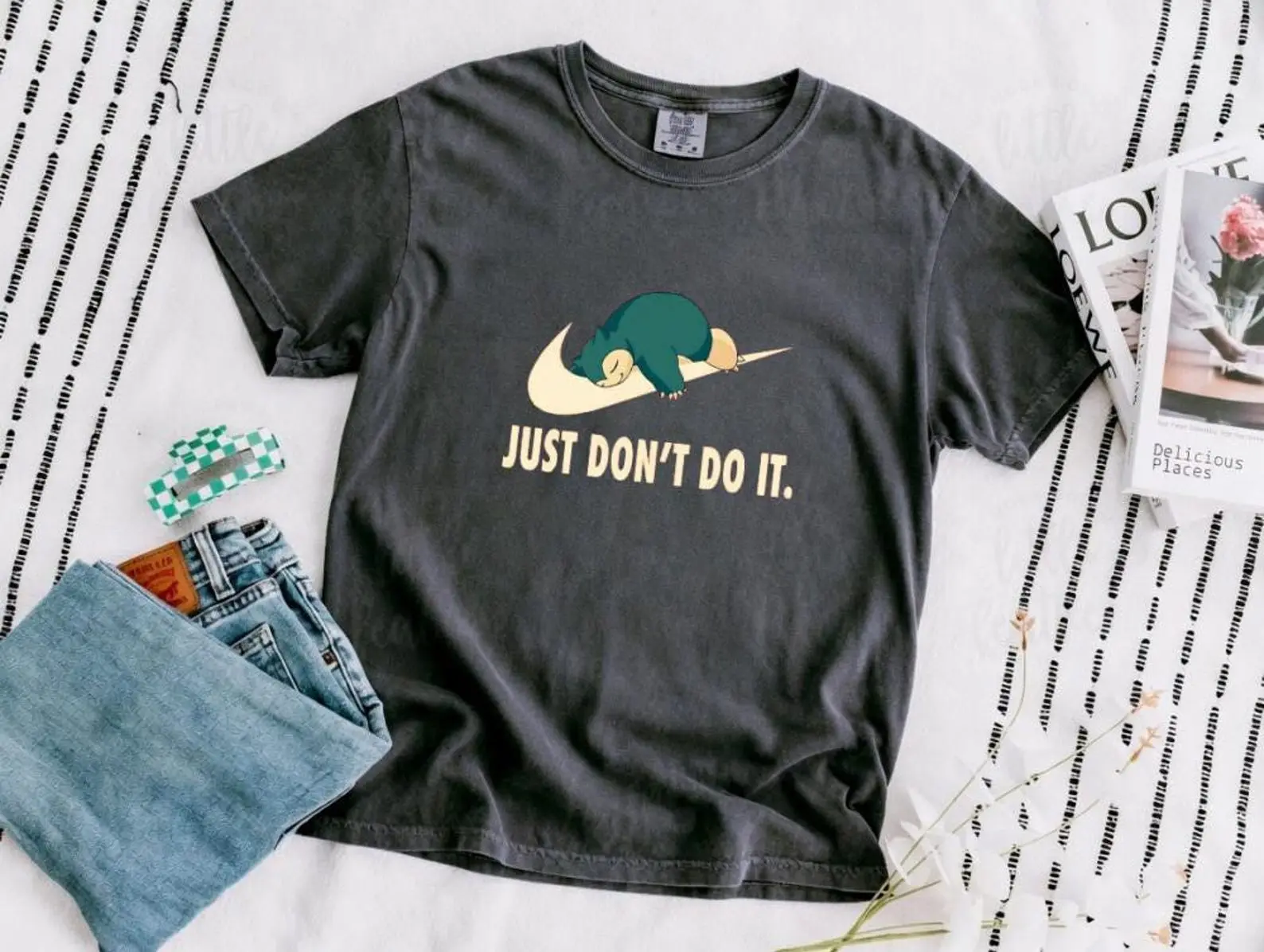 Comfort Colors Sleepy Monster Graphic Shirt, Just Dont Do It Meme Tee, Retro Anime Unisex Shirt, Funny Birthday Gift for Anime Fans
