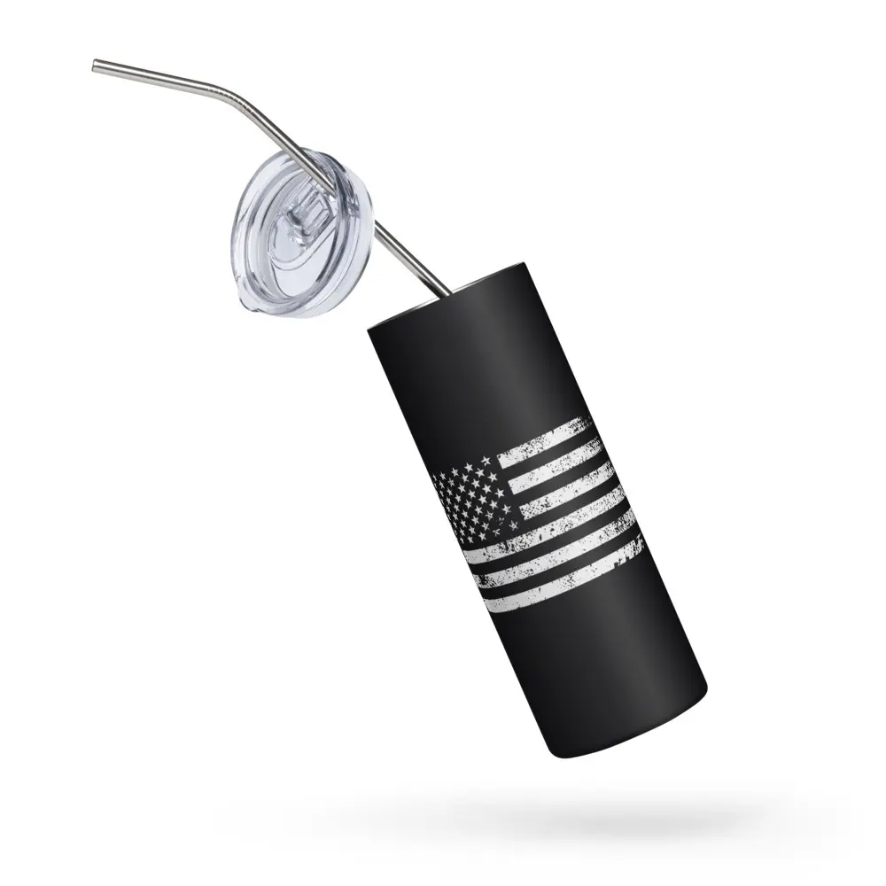 Stainless steel "22 a day" veteran support tumbler