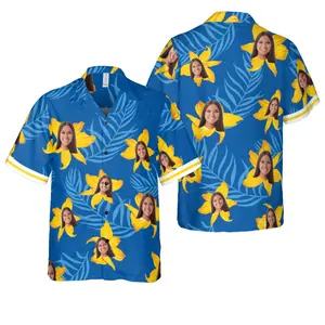 Robert Chigi Custom Hawaiian Shirt, Short Sleeve Casual Button Down Shirts Summer Beach Shirt, Tropical Floral Shirt