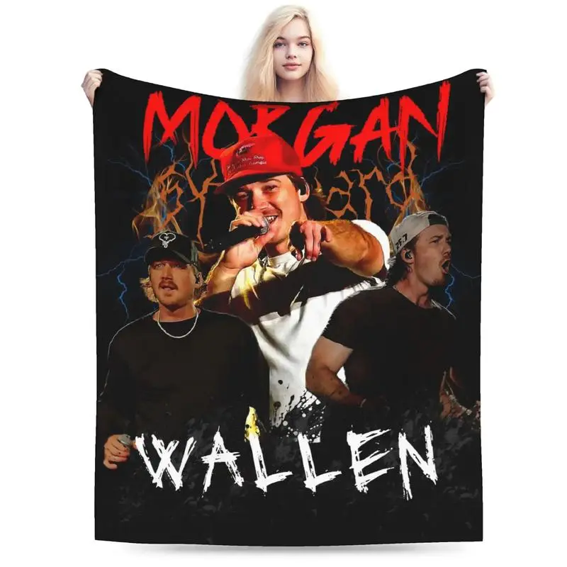 Cool Wallen Themed Printed Flannel Throw Blanket, Soft Texture Soft Blanket Throw, 50x40in Indoor Use, Suitable for Bedroom, Ideal Gift for Fans, Throw Blankets,summerwins