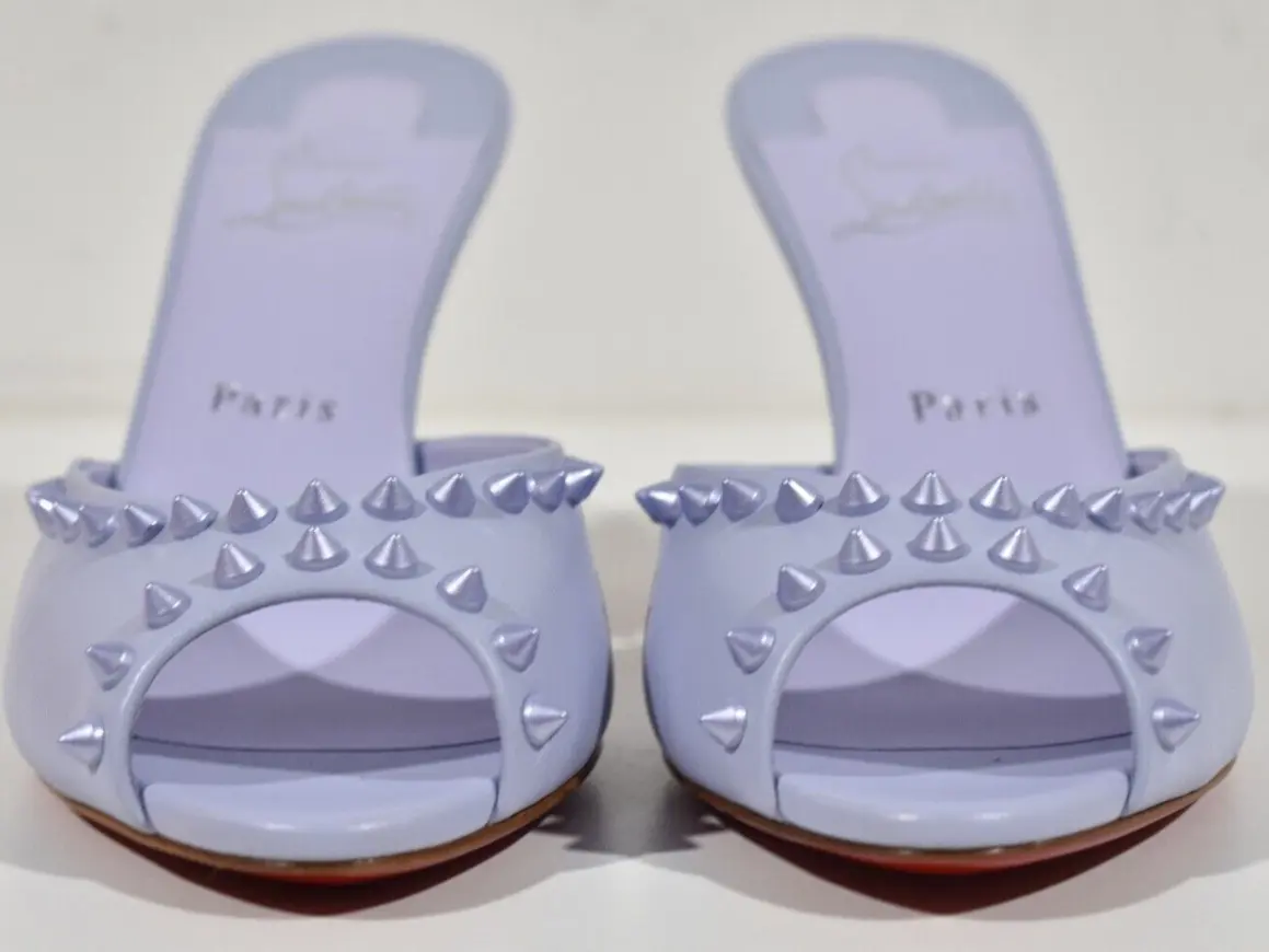Christian Louboutin Me Dolly Spike 85 Skylight Purple Sandal Mule