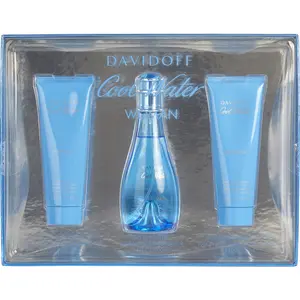 Cool Water Set-Edt Spray 3.4 Oz & Body Lotion 2.5 Oz & Shower Breeze 2.5 Oz For Women