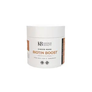 Kashia Beauty Ginger Biotin Mask Boost 500g - Fortifies Hair, Reduces Shedding & Stimulates Growth for Excessive Shedding Hair