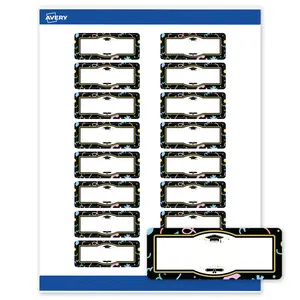 Avery® Printable Address Labels, 1" x 2-5/8", Matte White, Sure Feed® Technology, Pre-printed Gold & Confetti Graduation Design Great for Grad Parties, Laser & Inkjet Compatible, 160 Total