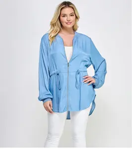 Plus size Zip up Jacket