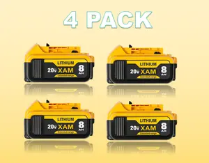 2/4 Pack 8.0Ah Li-ion Replacement For Dewalt 20V Battery Max XR Lithium Cordless Tools DCB208 DCB205 DCB206 DCB206-2 DCB200 DCB204 DCB204-2 DCB203 DCB201 DCB207 DCB210 20 Volt DCD DCF DCG DCS Series New Christmas present