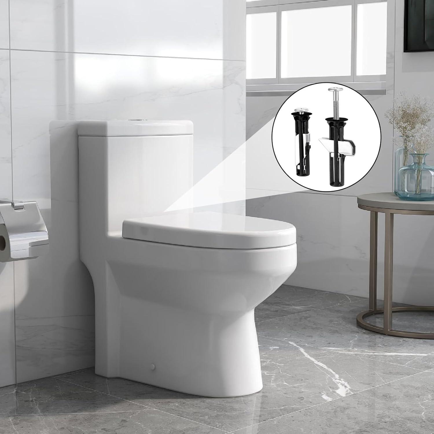 bogoeooa Universal Toilet Seat Bolt Kit Screws Quick Release Easy Install Toilet Seat Replacement Parts Toilet Cover Maintenance Fixing Accessories, Universal for Top Mount