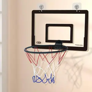 Wall Mounted Basketball Hoop Kit, Basketball Goal, Including 1 Count Basketball, 1 Count Folding Basketball Stand, 1 Count Basketball Net, 1 Count Inflatable Tube, 4 Counts Hooks & 4 Counts Cushion Strips, Indoor Sports Toy