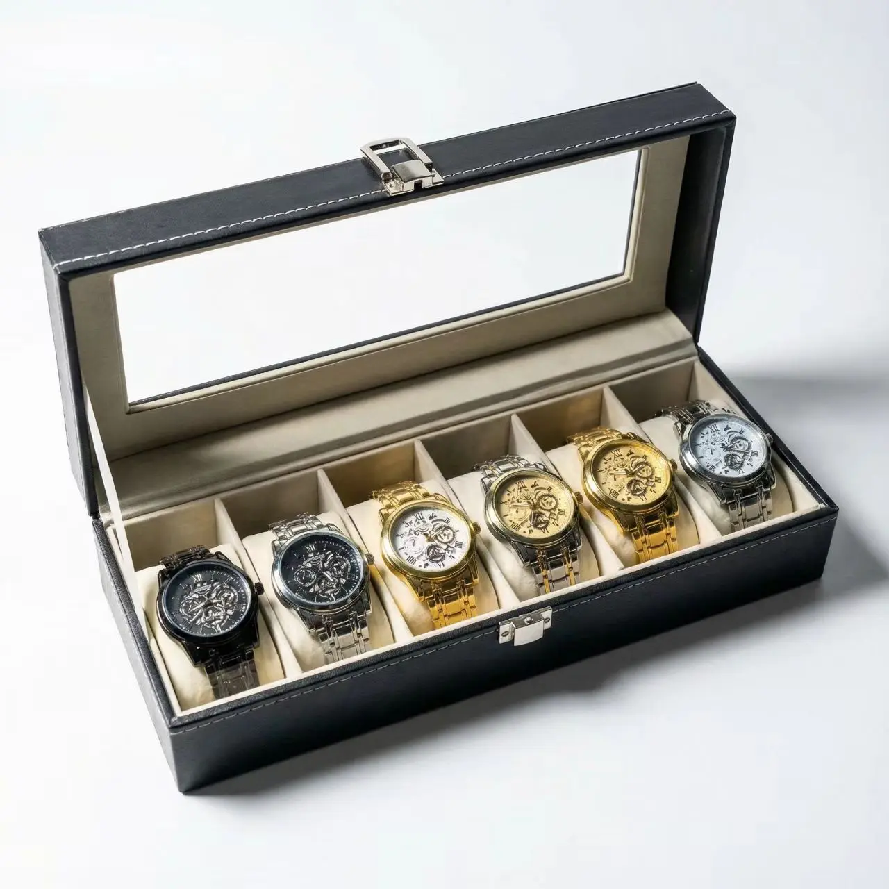 Holiday Round Wrist Watch, Watches Men, with Box, Watch Set Gathering, Daily Matching, Trendy All-match & Watch Set, Boxed Watches.The design is simple and elegant, without too many complex decorations