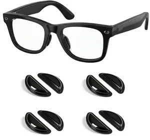 Compatible with Ray-Ban Meta Wayfarer Eyeglass Nose Pad, 8 Pairs Soft Silicone Nose Pads, Anti Slip Replacement Nose Pads