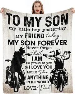 To My Son Gifts from Dad Fathers Day Birthday Gifts Christmas Valentines Day Gifts for Him Son Adult Graduation for Son Throw Blankets