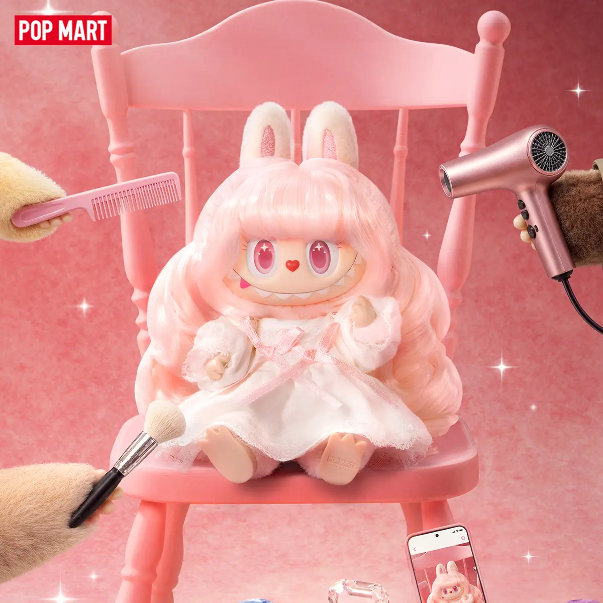 POP MART THE MONSTERS Hair Salon Series - Vinyl Plush Pendant Blind Box
