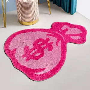 Cute Purse Shaped Non-slip Fluffy Modern Rug for Room Decor, Christmas Decor Fluffy Soft Floor Carpet, Machine Washable Rug, Fall Cozy Bedroom Accessories, School Supplies, Decorative Rugs for Bedroom, Home Decor, Decorative Rug Mat, Gift for Girlfriend