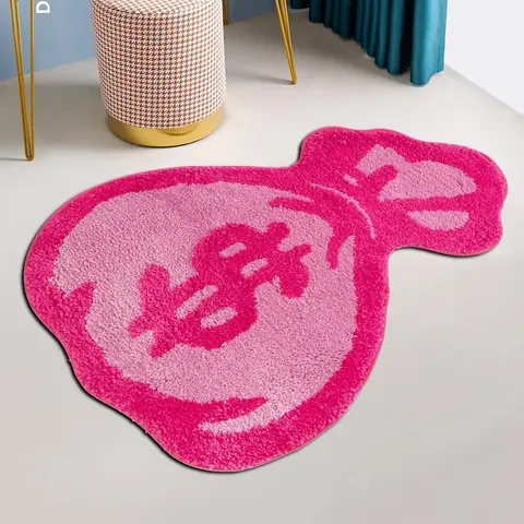 Purse Shaped Non-slip Fluffy Modern Rug for Room Decor, Christmas Decor Fluffy Soft Floor Carpet, Machine Washable Rug, Fall Cozy Bedroom Accessories, Home Decor, Decorative Rug Mat, Room Decoration Rug, Gift for Girlfriend