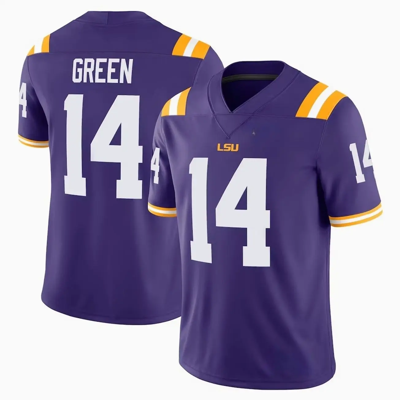 Men Football Jesey Trey'Dez Green LSU Tigers Home Football Game Jersey - Royal