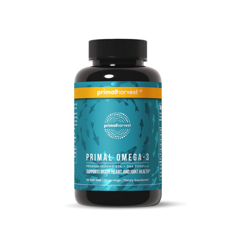 Primal Omega 3 – High-Potency EPA & DHA for Heart, Brain & Joint Health, Soft Gels Capsules, No Fishy Burps, Non-GMO