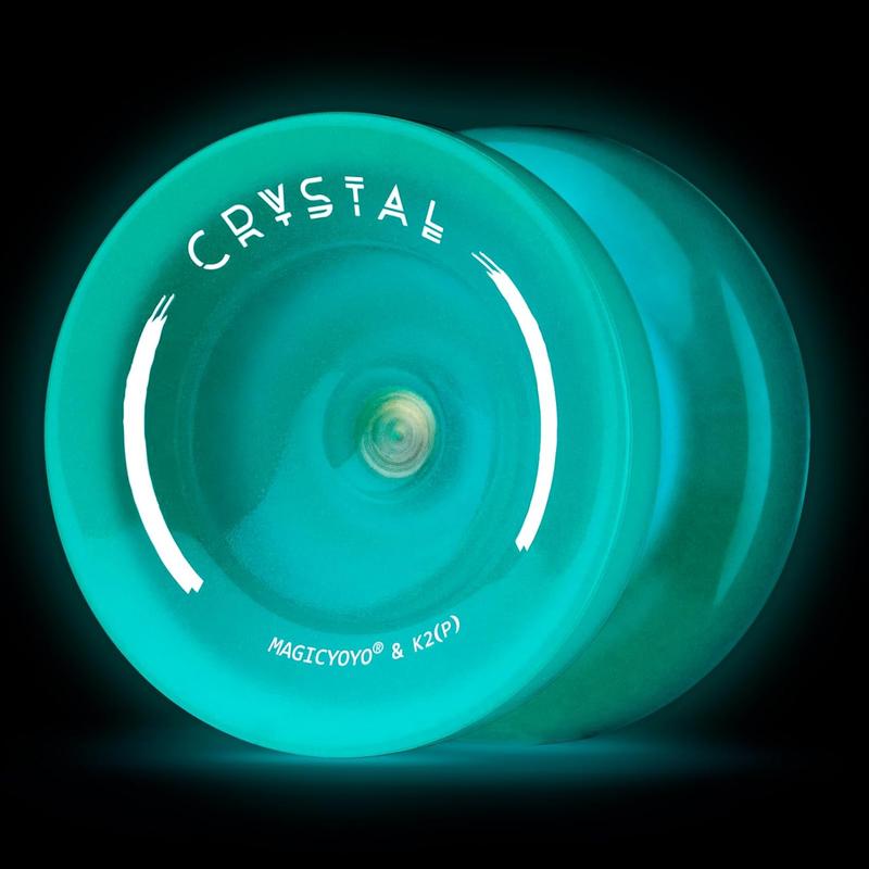 MAGICYOYO K2 Crystal - Professional Responsive Yoyo for Kids Beginners with Extra Unresponsive Yoyo Bearing, Pro Plastic Trick Yoyo for Adults+12 Yoyo Stings+Bearing Removal Tool+Storage Bag